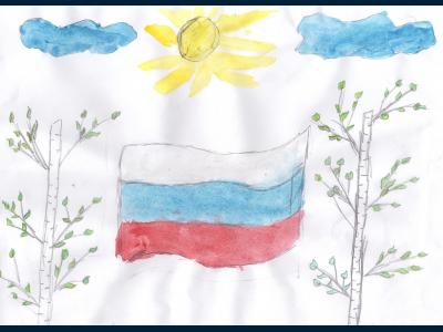 Картина. Автор: Каримова Залина. Техника: акварель. Класс: 1 Российские берёзки