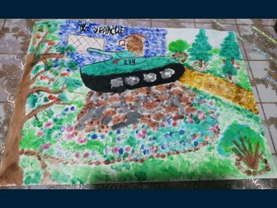 Картина. Автор: Анваров Айнур Ильнурович. Техника: акварель. Класс: 1 Мои любимые места