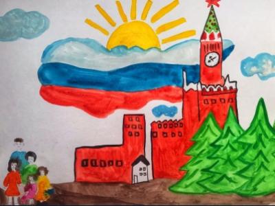 Картина. Автор: Гареев Амирхан. Техника: акварель. Класс: 1 Моя столица-Москва