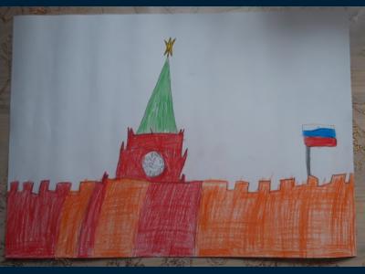 Картина. Автор: Исламов Ринат. Техника: карандаш. Класс: 1 Кремль