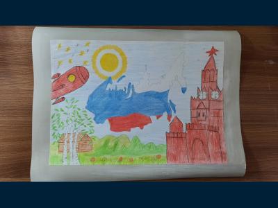 Картина. Автор: Мусин Адель Артурович. Техника: карандаш. Класс: 1 "Я рисую. Моя Россия."