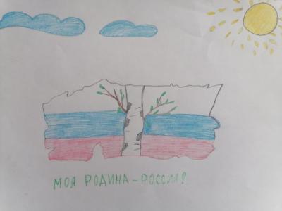 Картина. Автор: Байрамгулов Амир. Техника: карандаш. Класс: 1 Моя Родина - Россия!