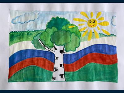 Картина. Автор: Тунников Артём. Техника: смешанная техника. Класс: 1 Моя Россия.Я люблю тебя Россия
