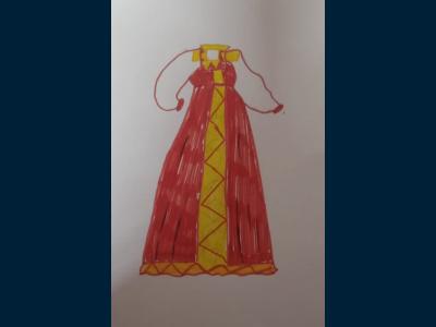 Картина. Автор: Латыпова Диана. Техника: другая. Класс: 1 Костюм как элемент истории государства