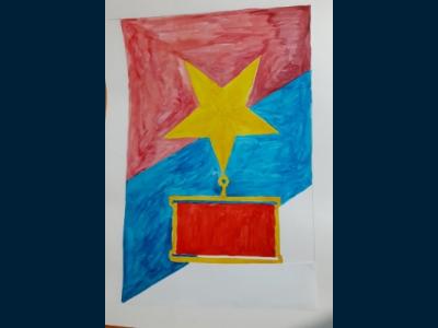 Картина. Автор: Нурасов Гаяз. Техника: акварель. Класс: 2 Государственные награды
