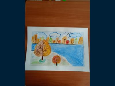 Картина. Автор: Махмутова Алина. Техника: акварель. Класс: 2 Природные чудеса России