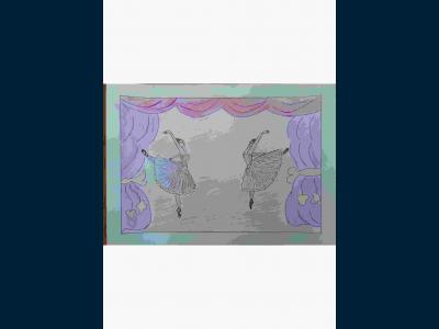 Картина. Автор: Чураков Кирилл Алексеевич. Техника: смешанная техника. Класс: 2 Русский балет