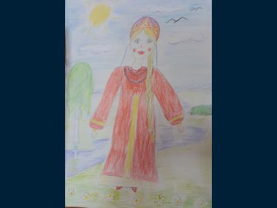 Картина. Автор: Гималетдинова Марьям. Техника: другая. Класс: 3 Моя Родина - Россия!