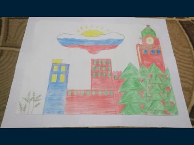 Картина. Автор: Нуртдинов Радмир. Техника: карандаш. Класс: 3 "Современная Россия"