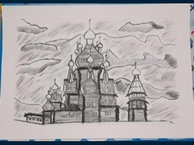 Картина. Автор: Вахитов Данияр Робертович. Техника: другая. Класс: 3 Древнерусская архитектура.