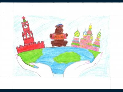 Картина. Автор: Рамазанова Кира. Техника: карандаш. Класс: 3 Я люблю тебя Россия