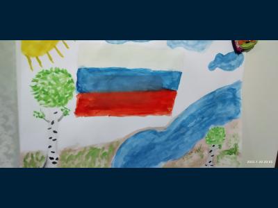 Картина. Автор: Аминева Азалия Ринатовна. Техника: акварель. Класс: 3 Я люблю Россию