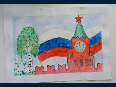 Картина. Автор: Галимова Кира. Техника: акварель. Класс: 3 Москва Златоглавая