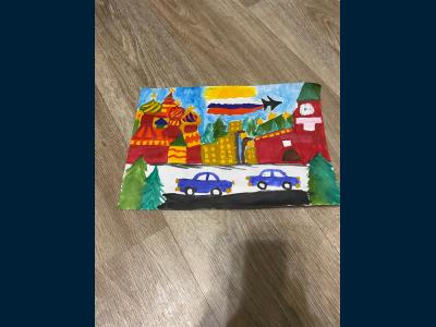 Картина. Автор: Батыргареева Рузанна. Техника: гуашь. Класс: 3 Я Люблю тебя Россия!