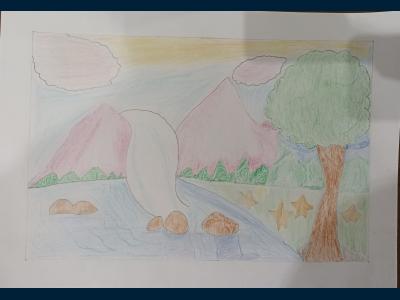 Картина. Автор: Хаматьярова Рамина. Техника: другая. Класс: 3 Родина моя
