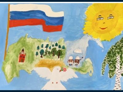 Картина. Автор: Канбекова Азалия. Техника: гуашь. Класс: 3 Моя Россия