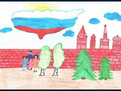 Картина. Автор: Хабутдинова Элиза. Техника: карандаш. Класс: 3 Моя Россия