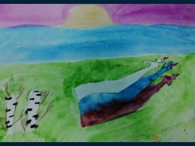 Картина. Автор: Ишкаева Эльвина Ильмировна. Техника: акварель. Класс: 3 Любимая Россия