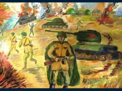 Картина. Автор: Ахтямова Алина Ринатовна. Техника: акварель. Класс: 4 Героическое прошлое России.
