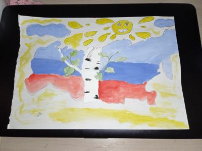 Картина. Автор: Гафурова Елена. Техника: гуашь. Класс: 4 Родина