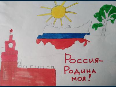 Картина. Автор: Ласынов Ильназ. Техника: другая. Класс: 6 Россия - Родина моя