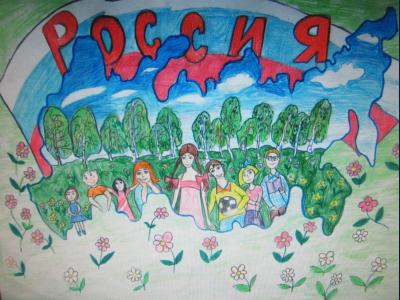 Картина. Автор: Камалетдинова Малика. Техника: карандаш. Класс: 7 Моя Россия