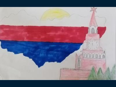 Картина. Автор: Фазылов Фаяз. Техника: акварель. Класс: 7 Великая Родина