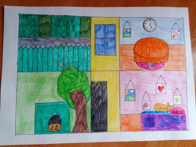 Картина. Автор: Муратова Ильнара. Техника: смешанная техника. Класс: 1 "Мы в ответе за тех, кого приручили".