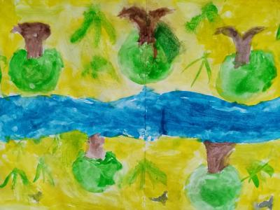 Картина. Автор: Муфтахов Ильнур. Техника: акварель. Класс: 2 Живая планета