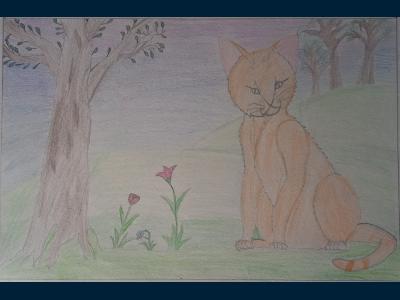 Картина. Автор: Якупова Камилла. Техника: карандаш. Класс: 2 Котя