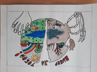 Картина. Автор: Мухамадеев Айгиз. Техника: смешанная техника. Класс: 5 Выбор за тобой