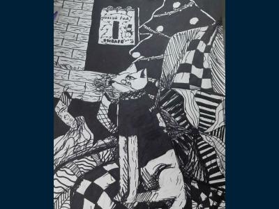 Картина. Автор: Желтова Валерия. Техника: другая. Класс: 5 Кот. Мой друг из мира животных