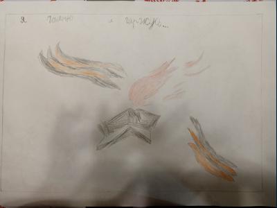 Картина. Автор: Слободчикова Дарья. Техника: карандаш. Класс: 1 Я помню и горжусь!